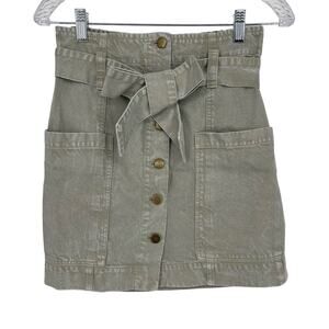 Young Fabulous &‎ Broke Kace Denim High Waisted Paperbag Skirt Medium NWOT